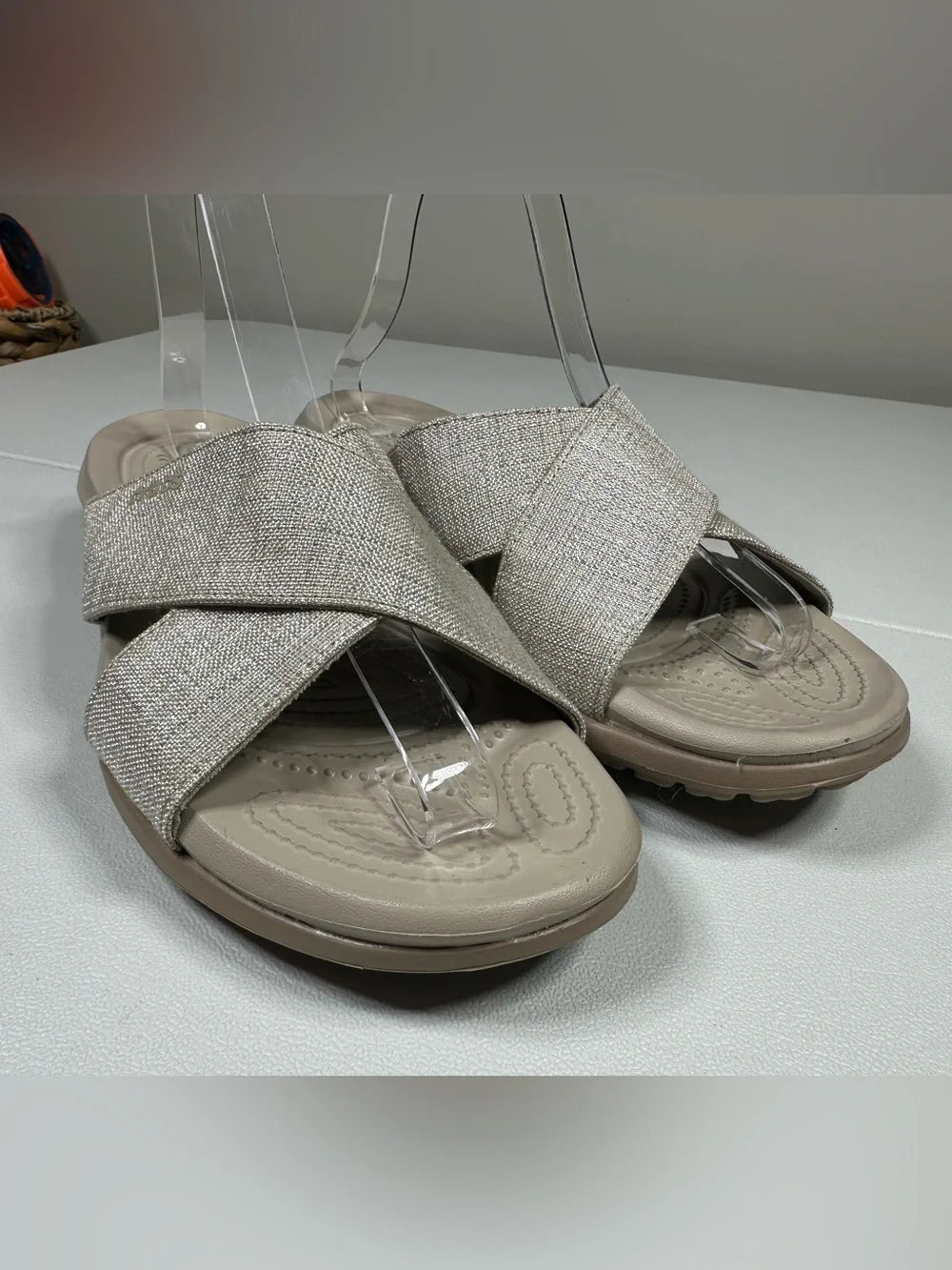 CROCS Capri Shimmer Cross-Band Sandals